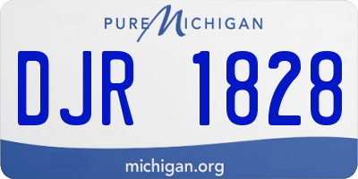 MI license plate DJR1828