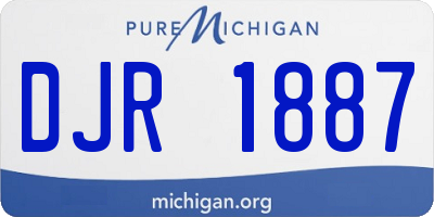 MI license plate DJR1887