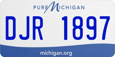 MI license plate DJR1897