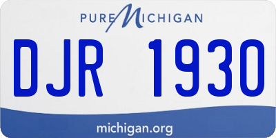 MI license plate DJR1930