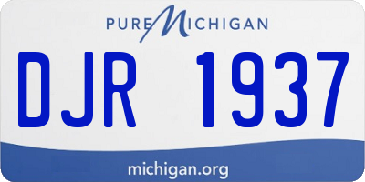 MI license plate DJR1937