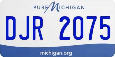 MI license plate DJR2075