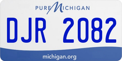 MI license plate DJR2082