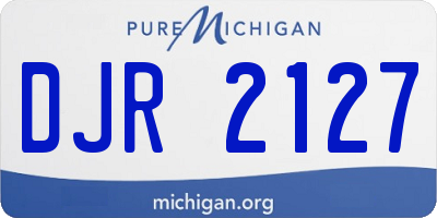 MI license plate DJR2127