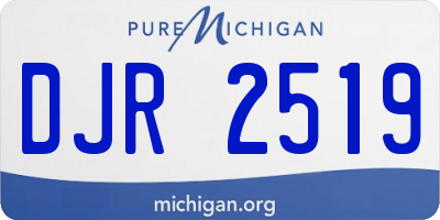 MI license plate DJR2519