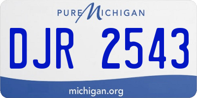 MI license plate DJR2543