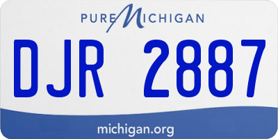 MI license plate DJR2887
