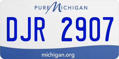 MI license plate DJR2907