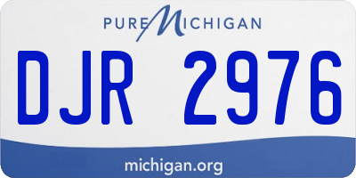 MI license plate DJR2976
