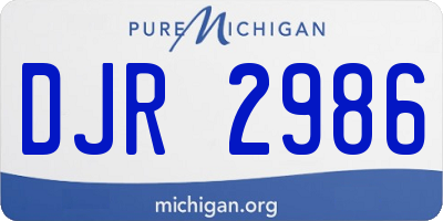MI license plate DJR2986