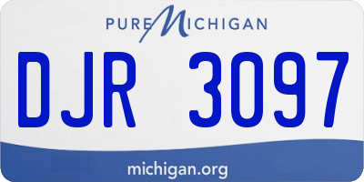 MI license plate DJR3097