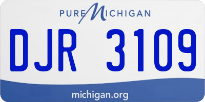 MI license plate DJR3109