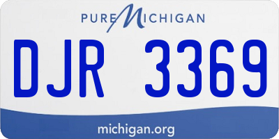 MI license plate DJR3369