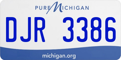 MI license plate DJR3386