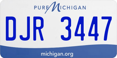 MI license plate DJR3447