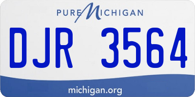 MI license plate DJR3564