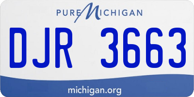 MI license plate DJR3663