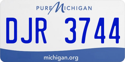 MI license plate DJR3744