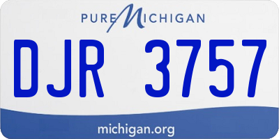 MI license plate DJR3757
