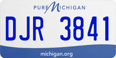 MI license plate DJR3841
