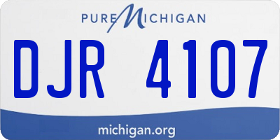MI license plate DJR4107