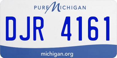 MI license plate DJR4161