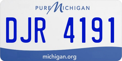 MI license plate DJR4191