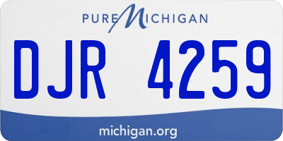 MI license plate DJR4259