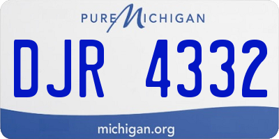 MI license plate DJR4332