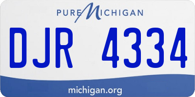 MI license plate DJR4334