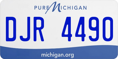 MI license plate DJR4490