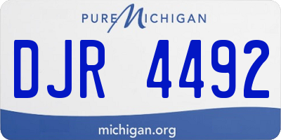 MI license plate DJR4492