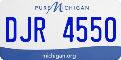 MI license plate DJR4550