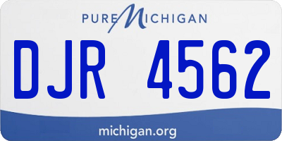 MI license plate DJR4562