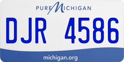 MI license plate DJR4586