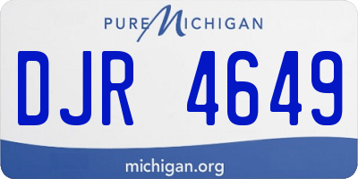 MI license plate DJR4649