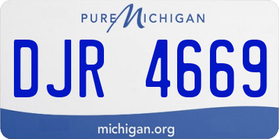MI license plate DJR4669