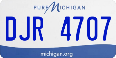 MI license plate DJR4707