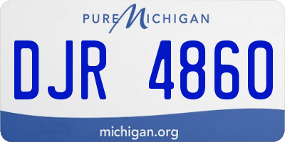 MI license plate DJR4860