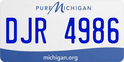 MI license plate DJR4986