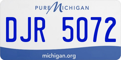 MI license plate DJR5072