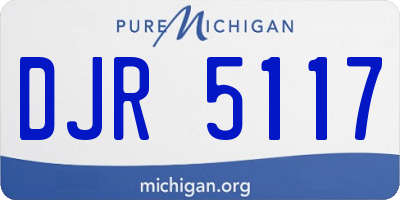 MI license plate DJR5117