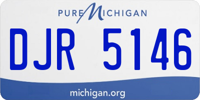 MI license plate DJR5146