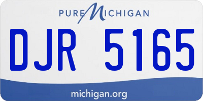 MI license plate DJR5165