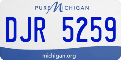 MI license plate DJR5259