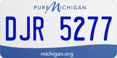 MI license plate DJR5277