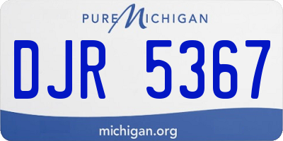 MI license plate DJR5367