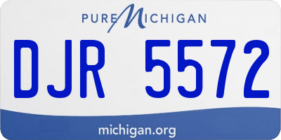 MI license plate DJR5572