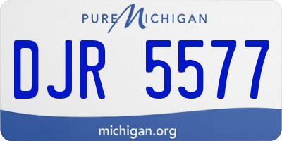 MI license plate DJR5577