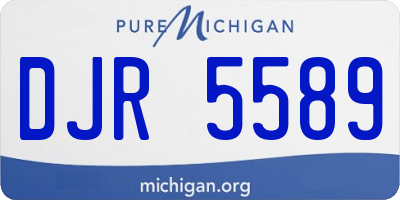 MI license plate DJR5589
